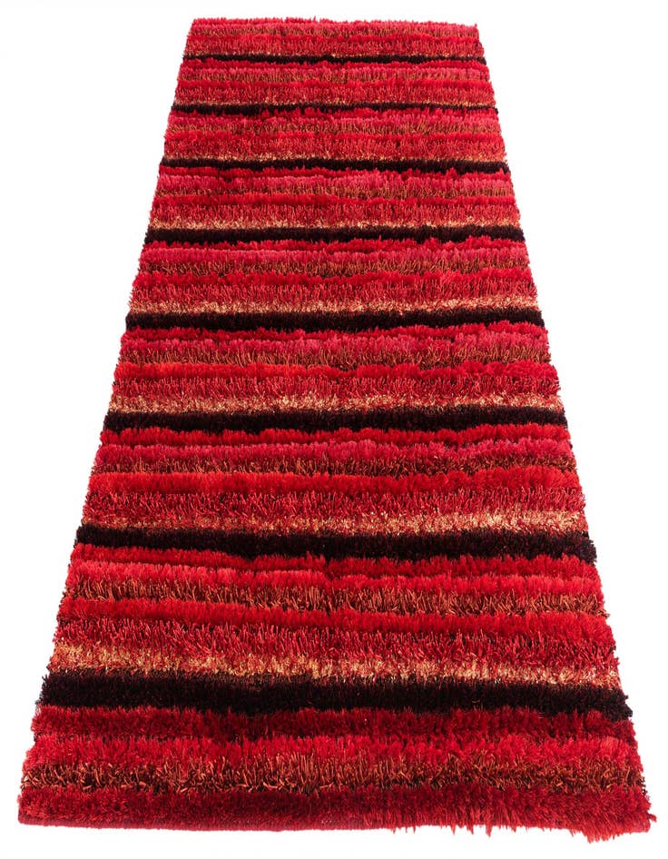 Detail image of  5' 6 x 7' 10  Hand Knotted Multi-Tone Shag Rug