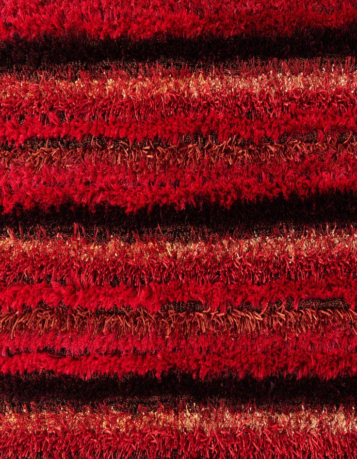 Detail image of  5' 6 x 7' 10  Hand Knotted Multi-Tone Shag Rug