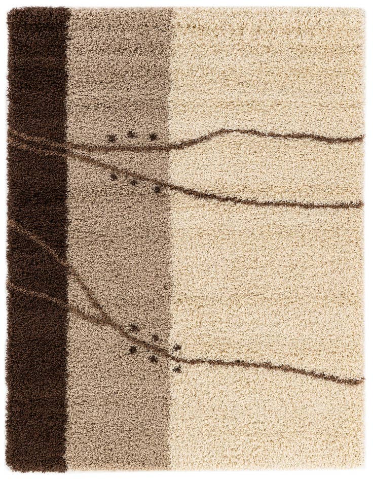 Detail image of  5' 3 x 7' 7 Multi-Tone Shag Rug