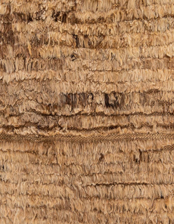 Detail image of  4' 1 x 6' 4  Hand Knotted Multi-Tone Shag Wool Rug