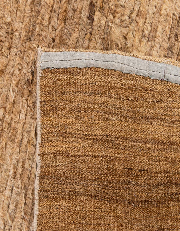 Detail image of  4' 1 x 6' 4  Hand Knotted Multi-Tone Shag Wool Rug