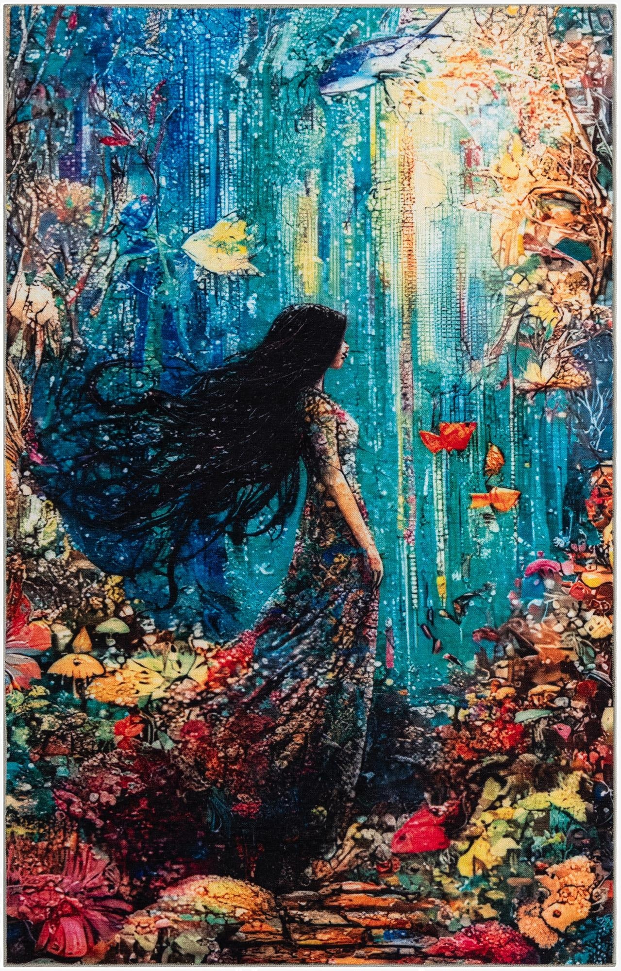  5' x 8' Mystic Garden Rug