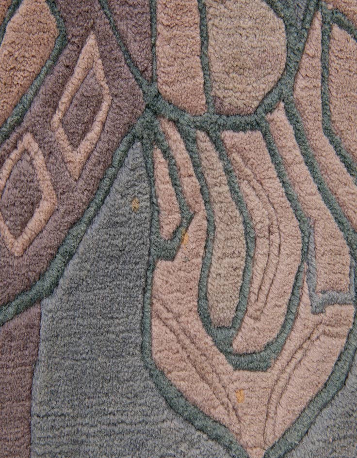 Detail image of  5' 8 x 7' 8  Hand Knotted Nepal Wool Rug