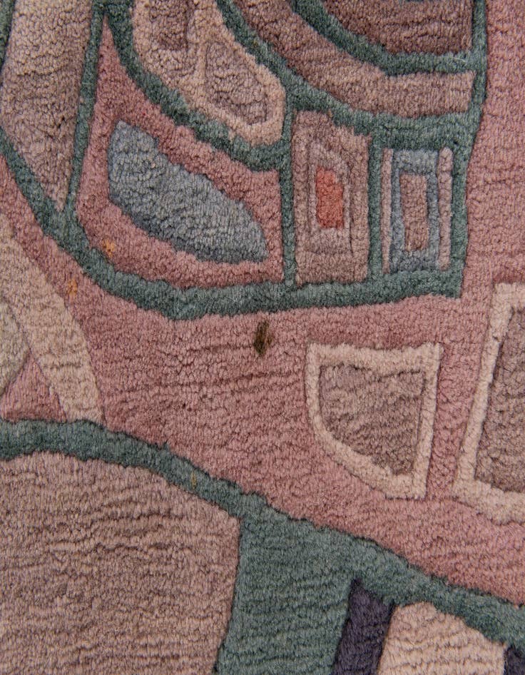 Detail image of  5' 8 x 7' 8  Hand Knotted Nepal Wool Rug