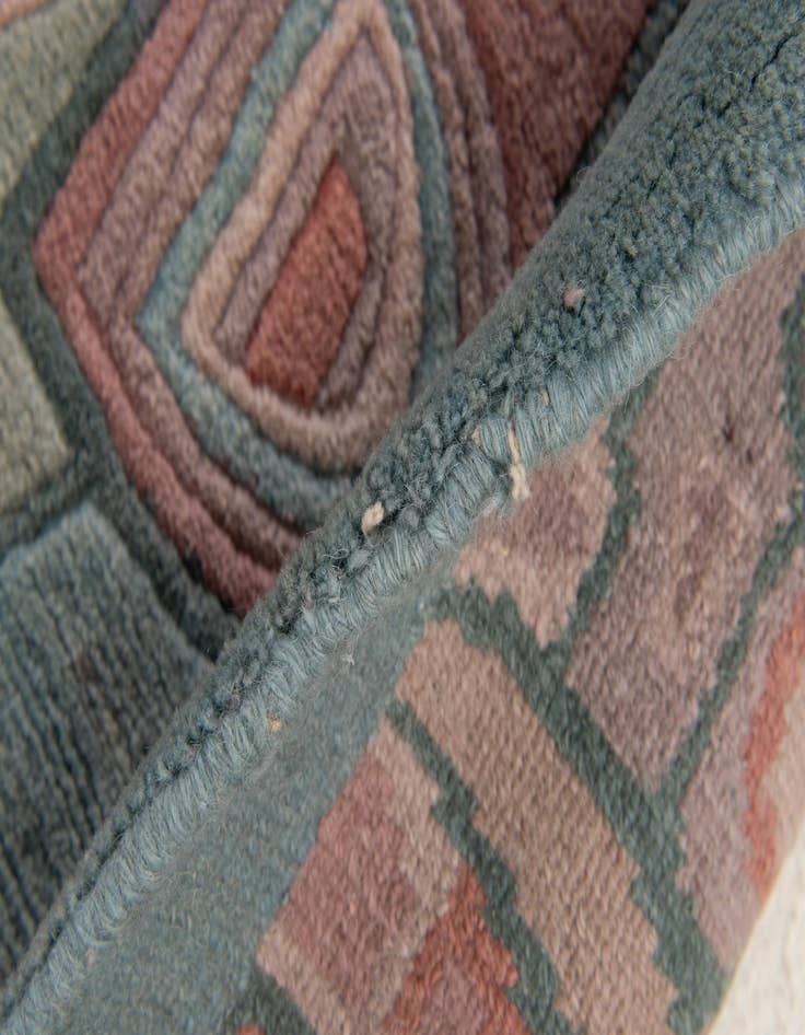 Detail image of  5' 8 x 7' 8  Hand Knotted Nepal Wool Rug