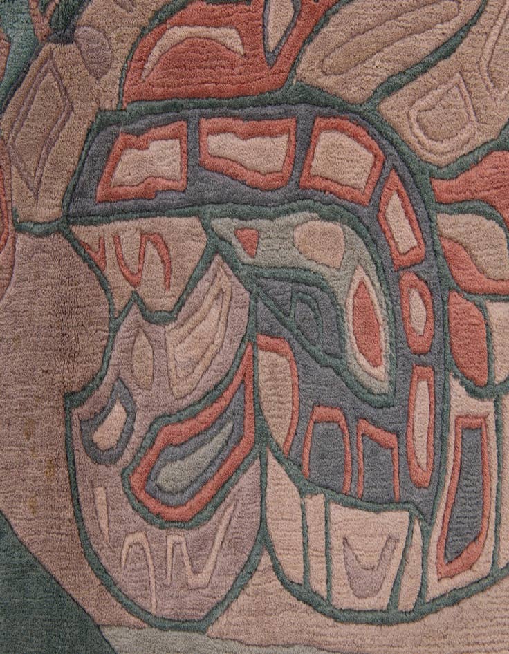 Detail image of  5' 8 x 7' 8  Hand Knotted Nepal Wool Rug