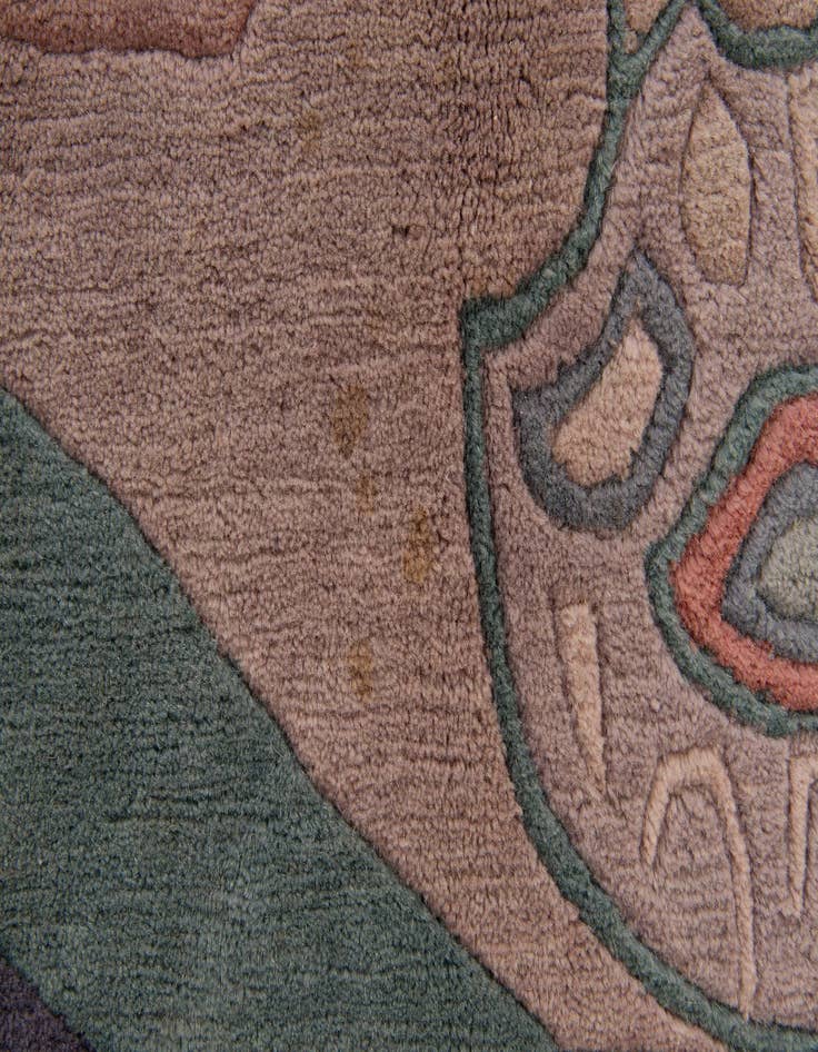 Detail image of  5' 8 x 7' 8  Hand Knotted Nepal Wool Rug