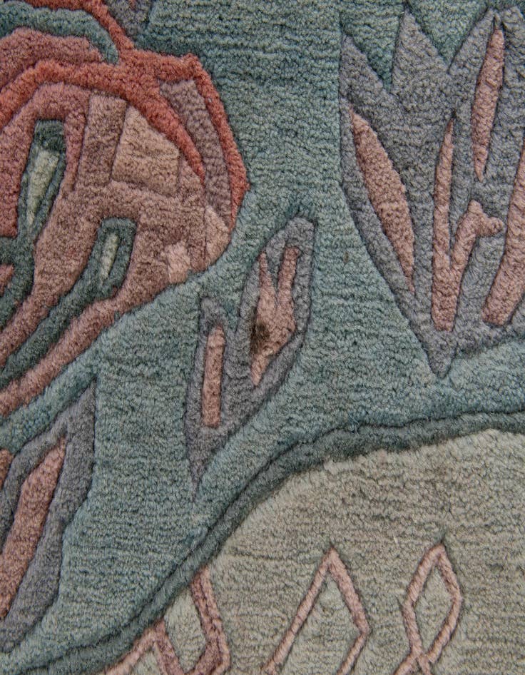 Detail image of  5' 8 x 7' 8  Hand Knotted Nepal Wool Rug
