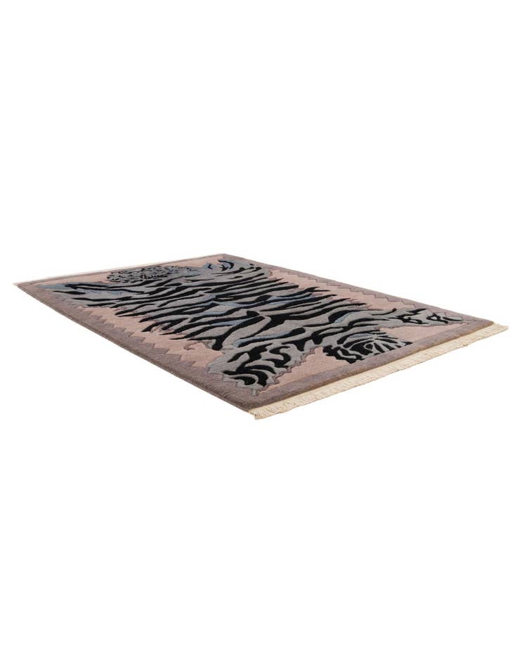 Detail image of  4' x 5' 10  Hand Knotted Nepal Wool Rug