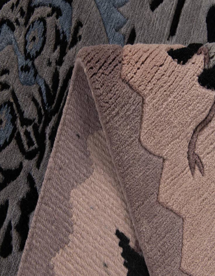 Detail image of  4' x 5' 10  Hand Knotted Nepal Wool Rug