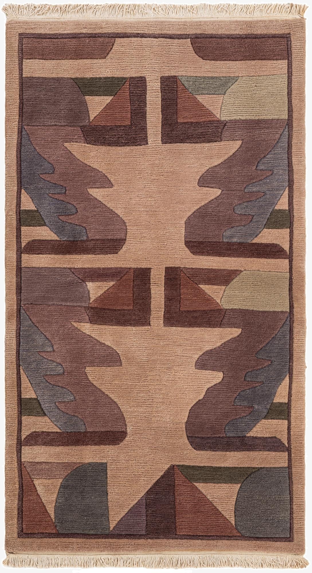  3' x 5' 4  Hand Knotted Nepal Wool Rug