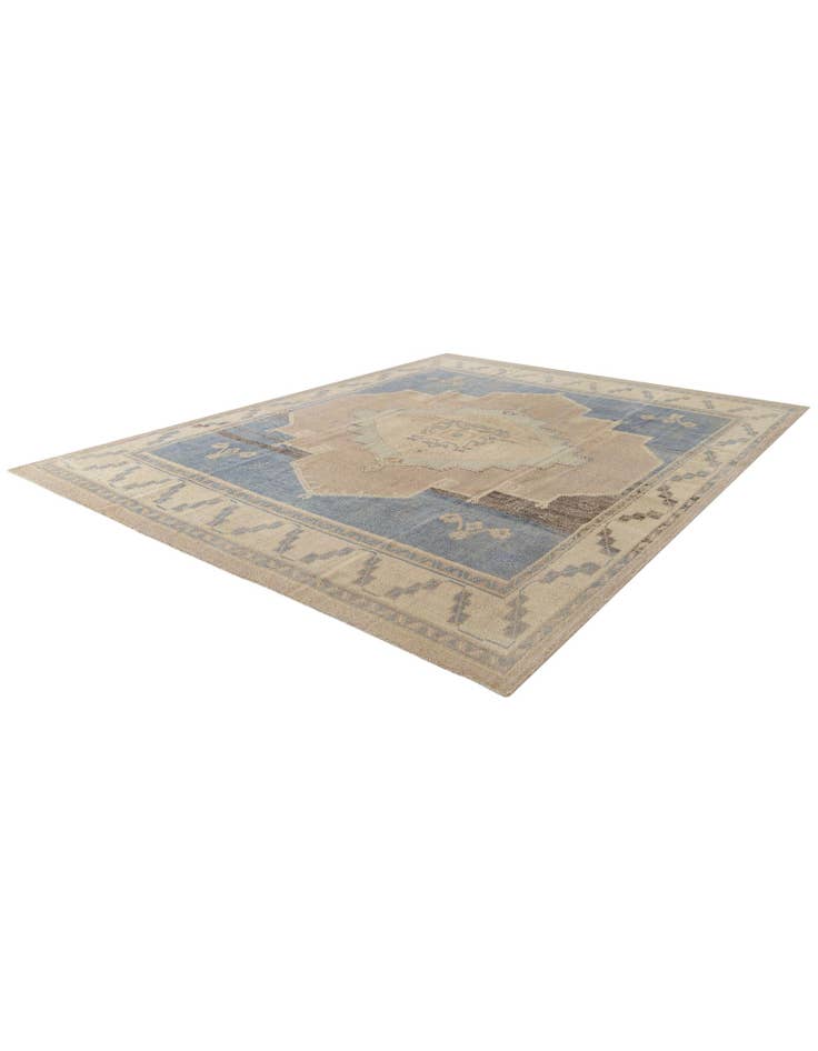 Detail image of  9' 1 x 12'  Hand Knotted Oushak Wool Rug