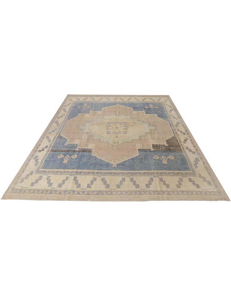 Detail image of  9' 1 x 12'  Hand Knotted Oushak Wool Rug