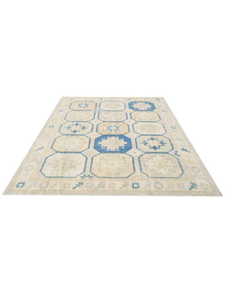 Detail image of 8' 1 x 9' 10 Hand Knotted Oushak Wool Rug