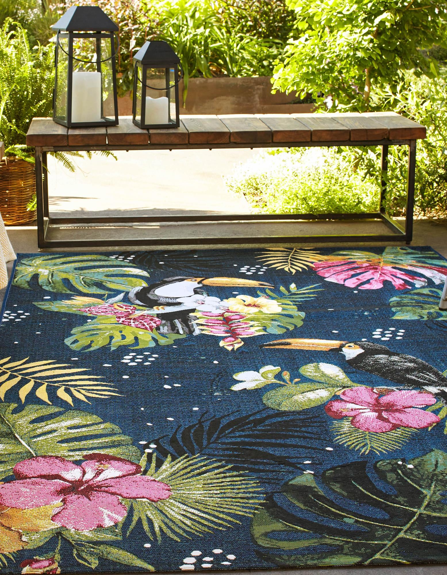Multicolor 4' x 6' Botanical Indoor / Outdoor Rug | Rugs.com