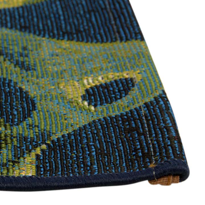 Multicolor 4' x 6' Washable Botanical Indoor / Outdoor Rug | Rugs.com