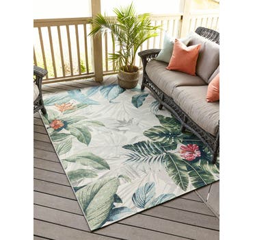 Multicolor 7' 10 x 11' Botanical Indoor / Outdoor Rug | Rugs.com