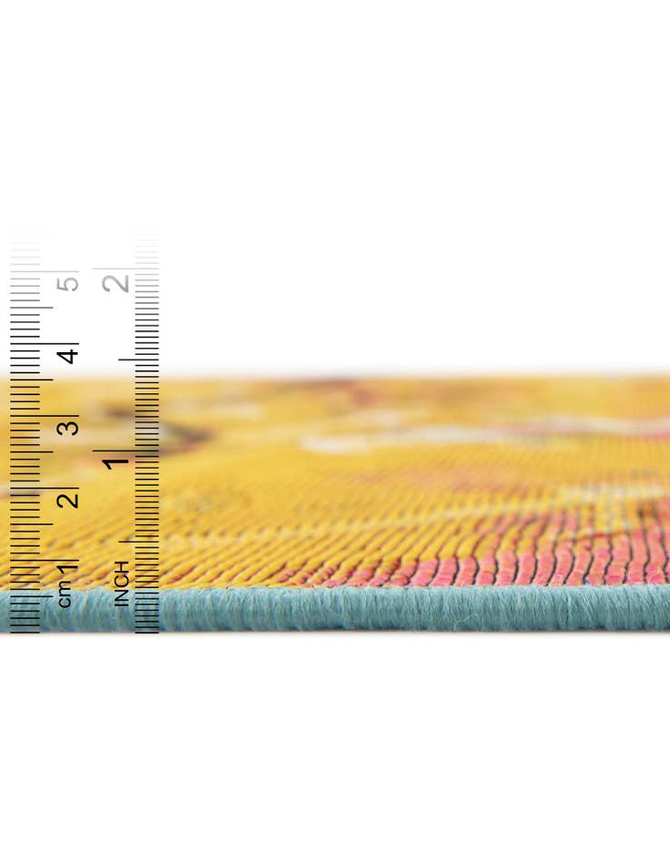 Detail image of  7' 10 x 10'  Washable Botanical Indoor / Outdoor Rug