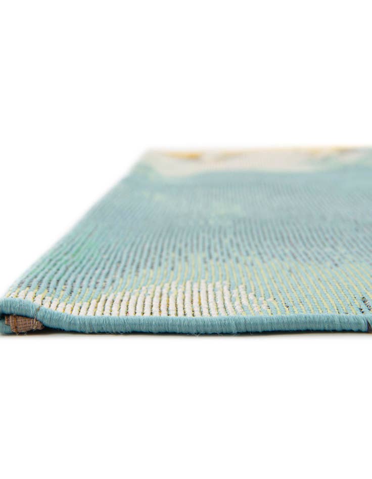 Detail image of  7' 10 x 10'  Washable Botanical Indoor / Outdoor Rug