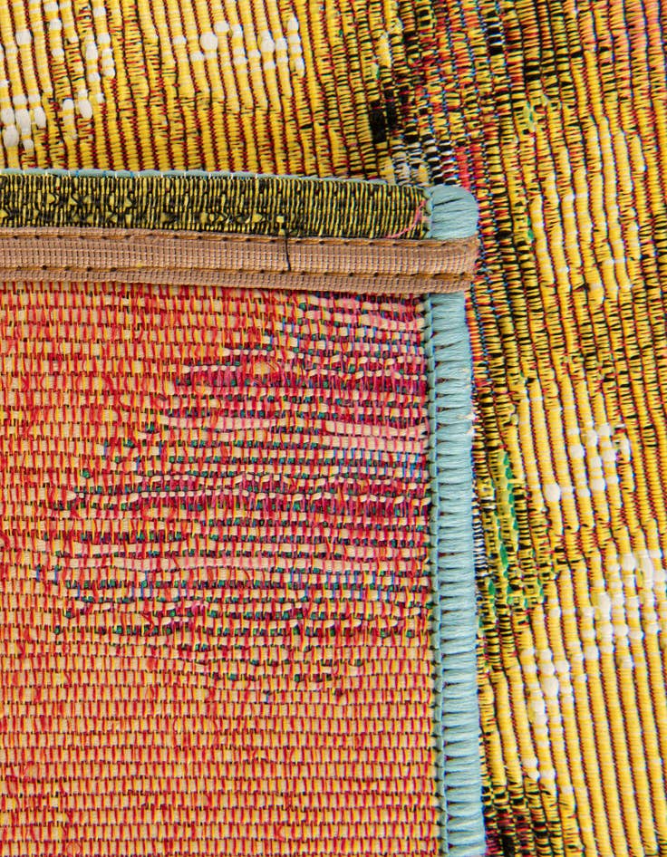 Detail image of  7' 10 x 10'  Washable Botanical Indoor / Outdoor Rug