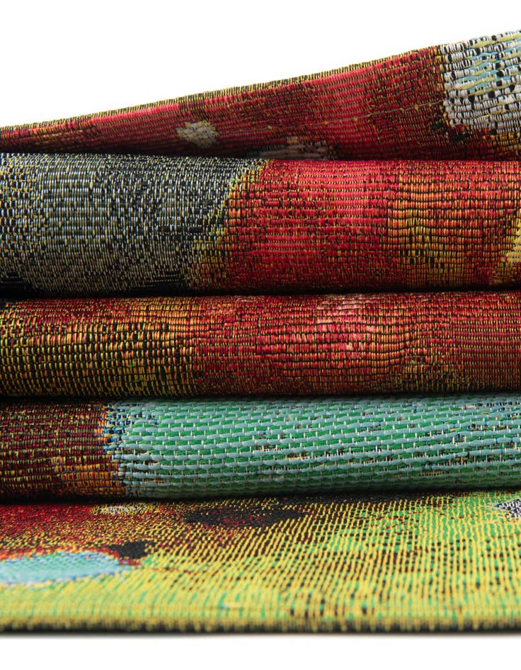 Detail image of  7' 10 x 10'  Washable Botanical Indoor / Outdoor Rug