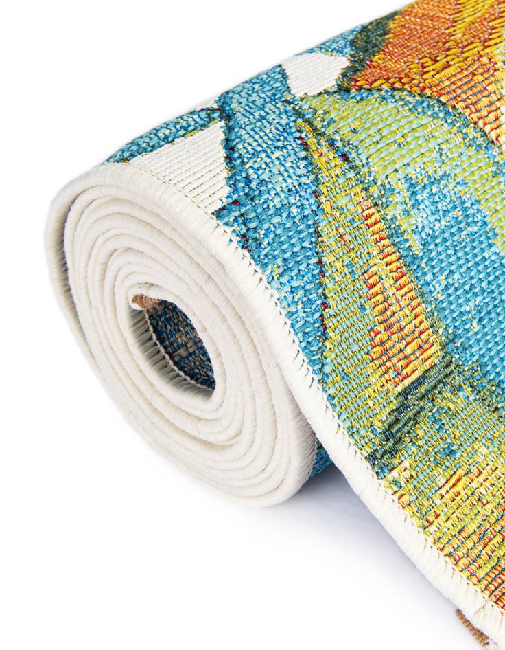 Detail image of  4' x 6'  Washable Botanical Indoor / Outdoor Rug