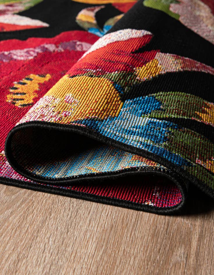 Detail image of  7' 10 x 11'  Washable Botanical Indoor / Outdoor Rug