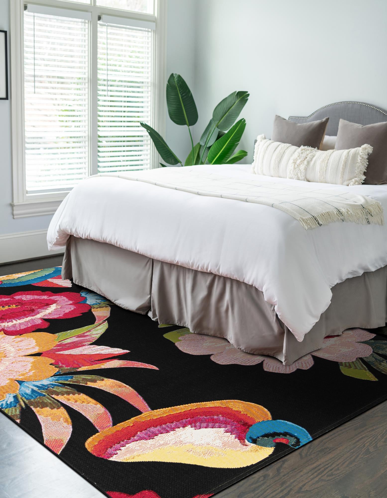 Multicolor 10' x 14' Botanical Outdoor Rug | Rugs.com