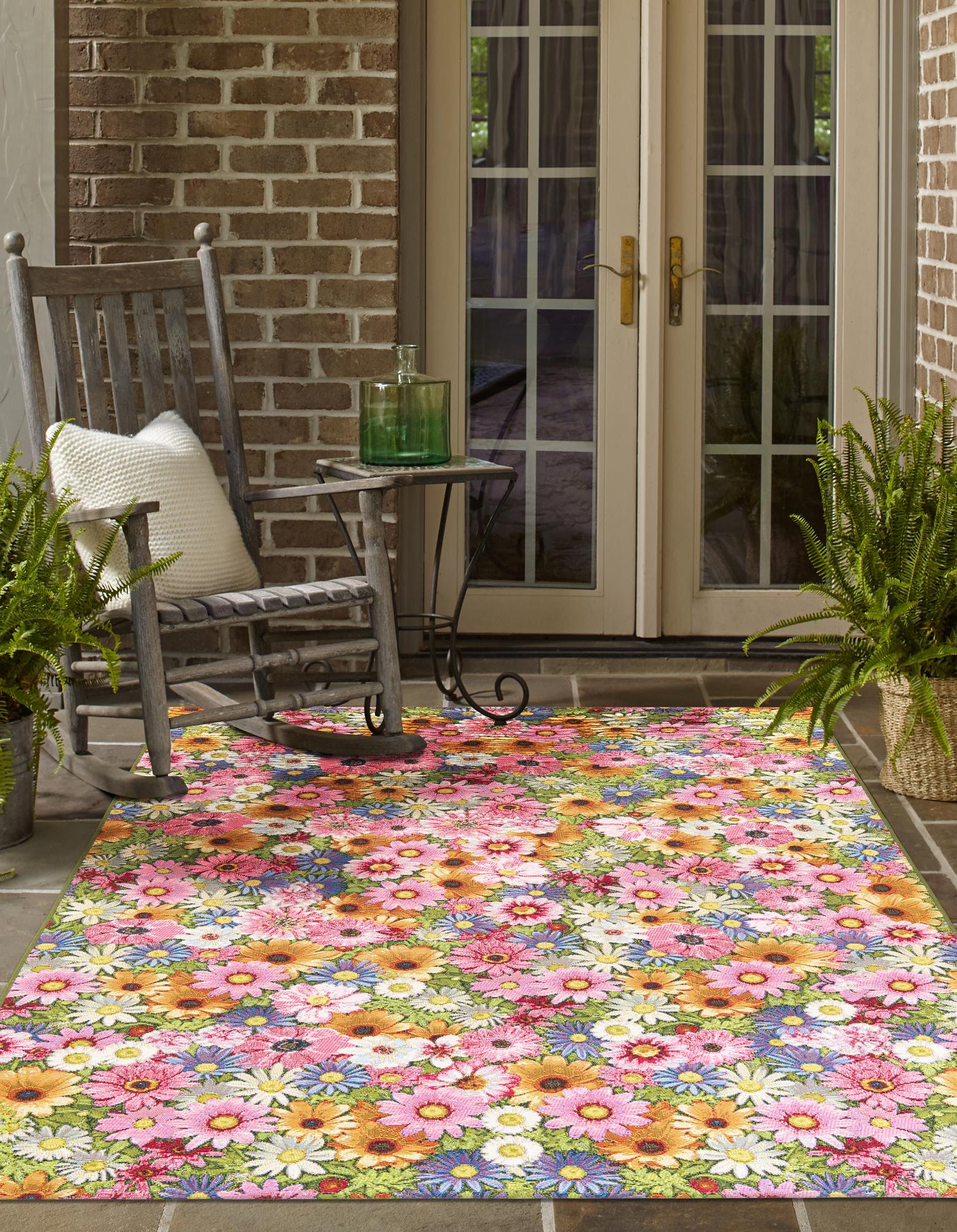 Multicolor 8' x 10' Botanical Indoor / Outdoor Rug | Rugs.com