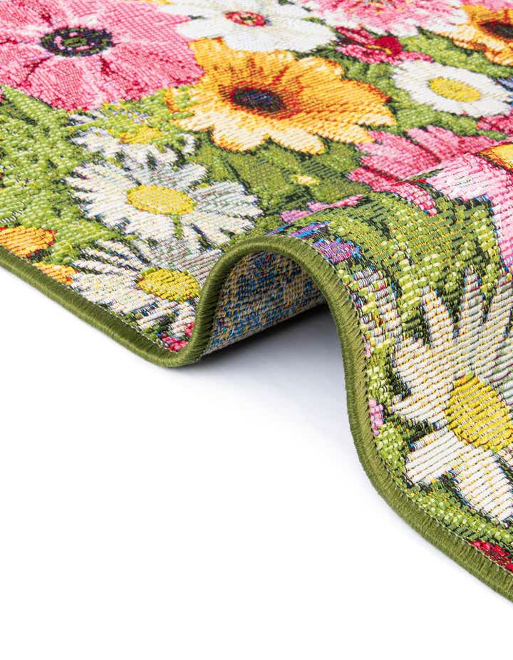 Multicolor 10' x 13' Washable Botanical Indoor / Outdoor Rug | Rugs.com