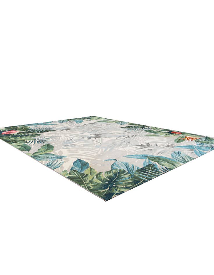 Detail image of  10' x 13'  Washable Botanical Indoor / Outdoor Rug