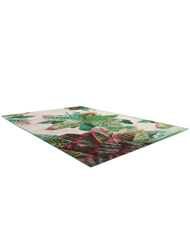 Detail image of  7' 10 x 11'  Washable Botanical Indoor / Outdoor Rug