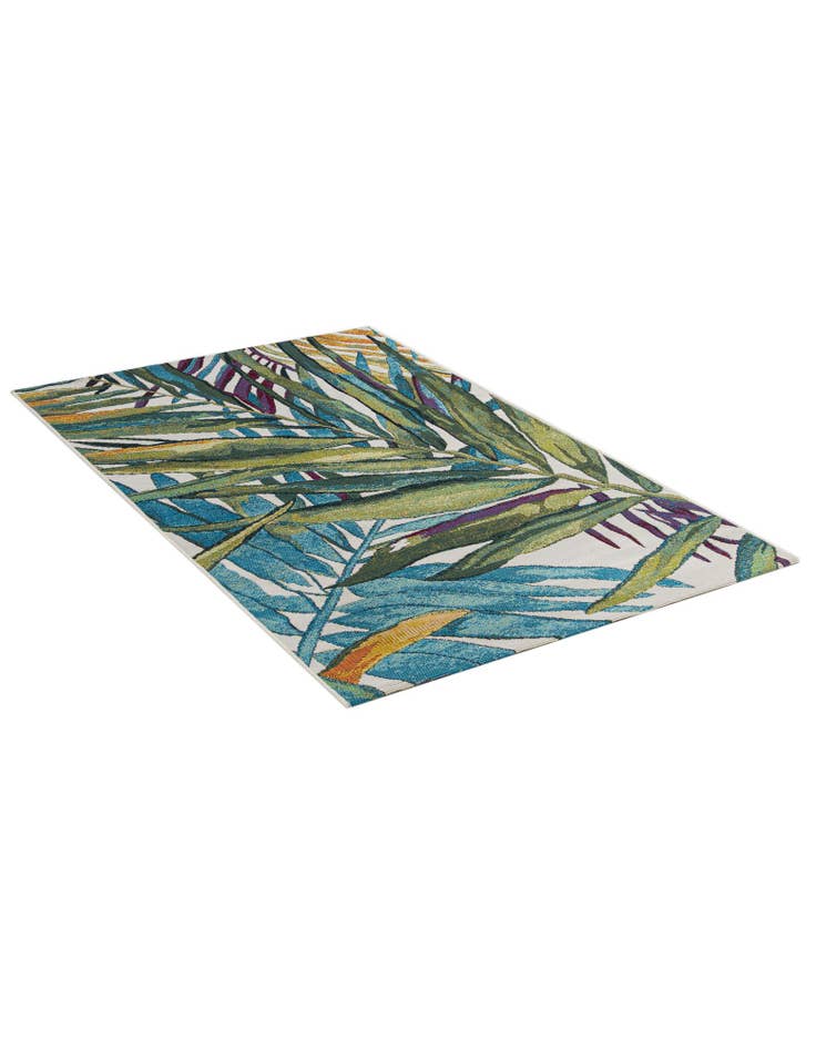 Detail image of  3' 3 x 5' 3  Washable Botanical Indoor / Outdoor Rug