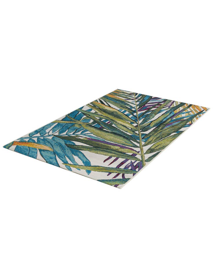 Detail image of  3' 3 x 5' 3  Washable Botanical Indoor / Outdoor Rug