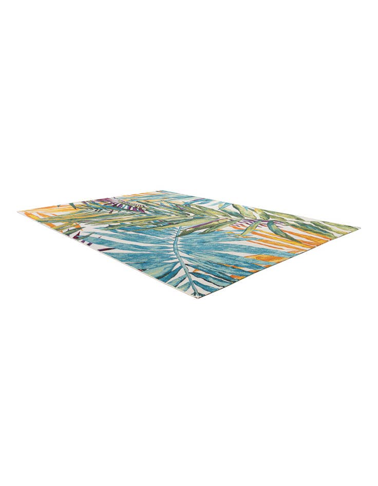 Detail image of  7' 10 x 11'  Washable Botanical Indoor / Outdoor Rug