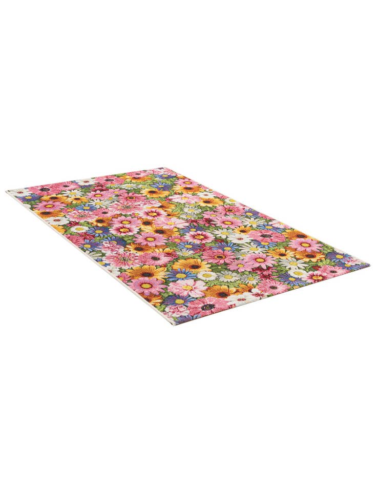 Detail image of  3' 3 x 5' 3  Washable Botanical Indoor / Outdoor Rug