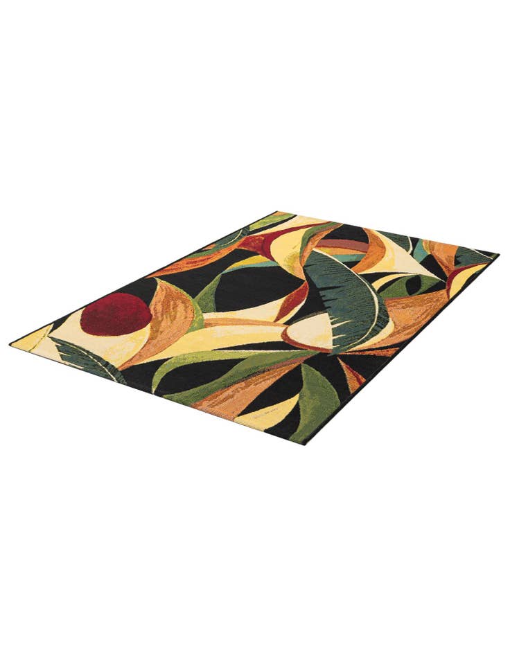 Detail image of  3' 3 x 5' 3  Washable Botanical Indoor / Outdoor Rug