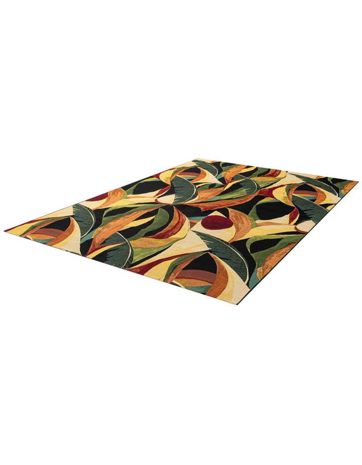 Detail image of  7' 10 x 11'  Washable Botanical Indoor / Outdoor Rug