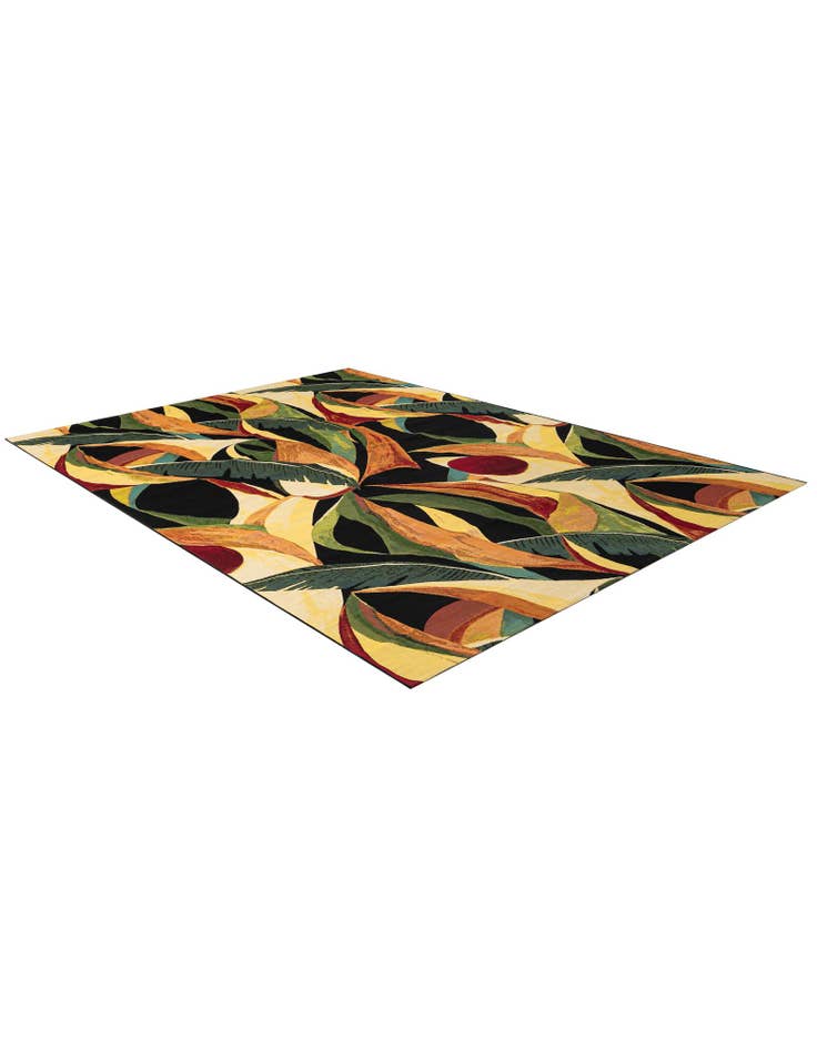 Detail image of  7' 10 x 11'  Washable Botanical Indoor / Outdoor Rug