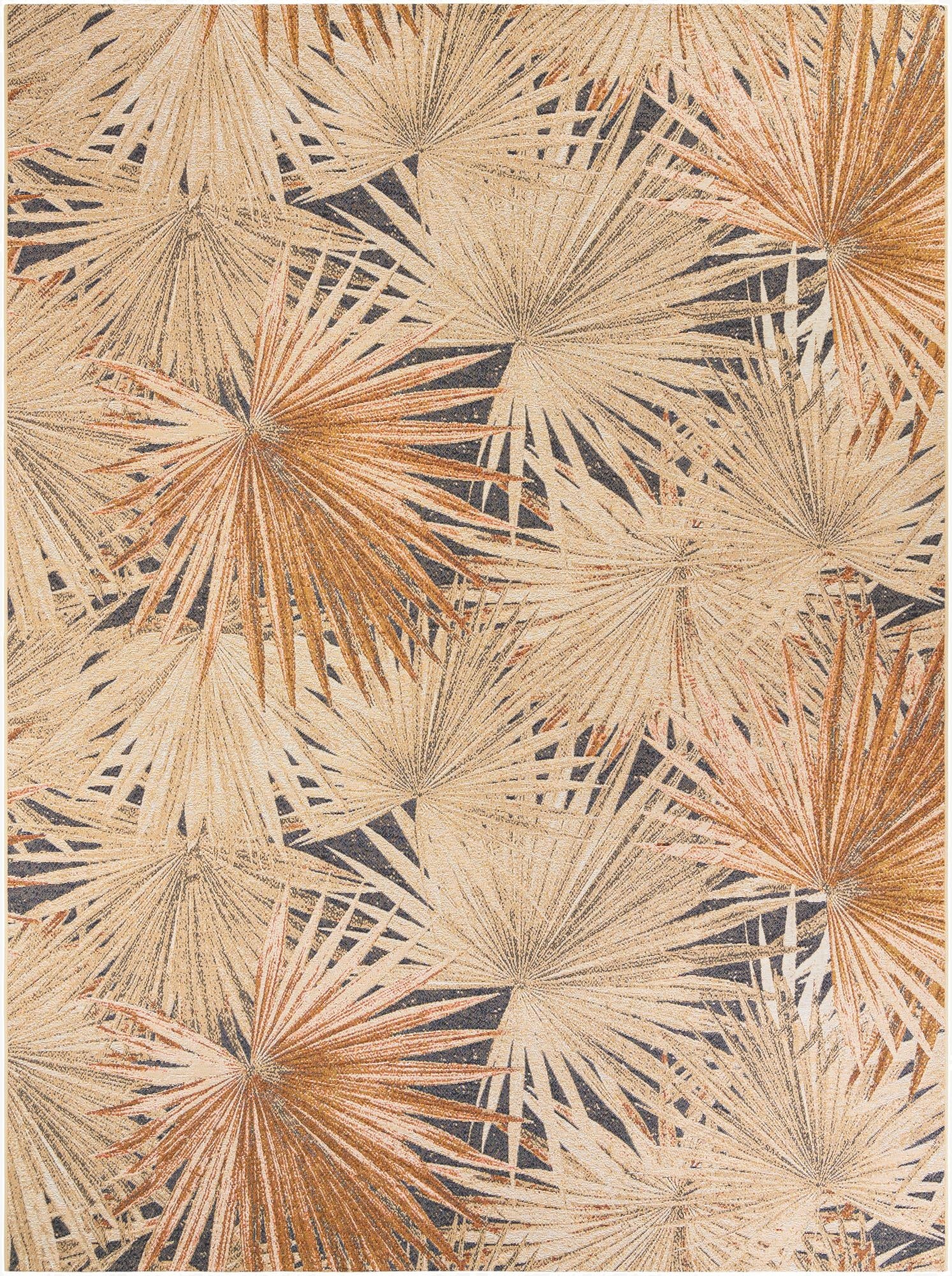  9' x 12'  Washable Botanical Indoor / Outdoor Rug