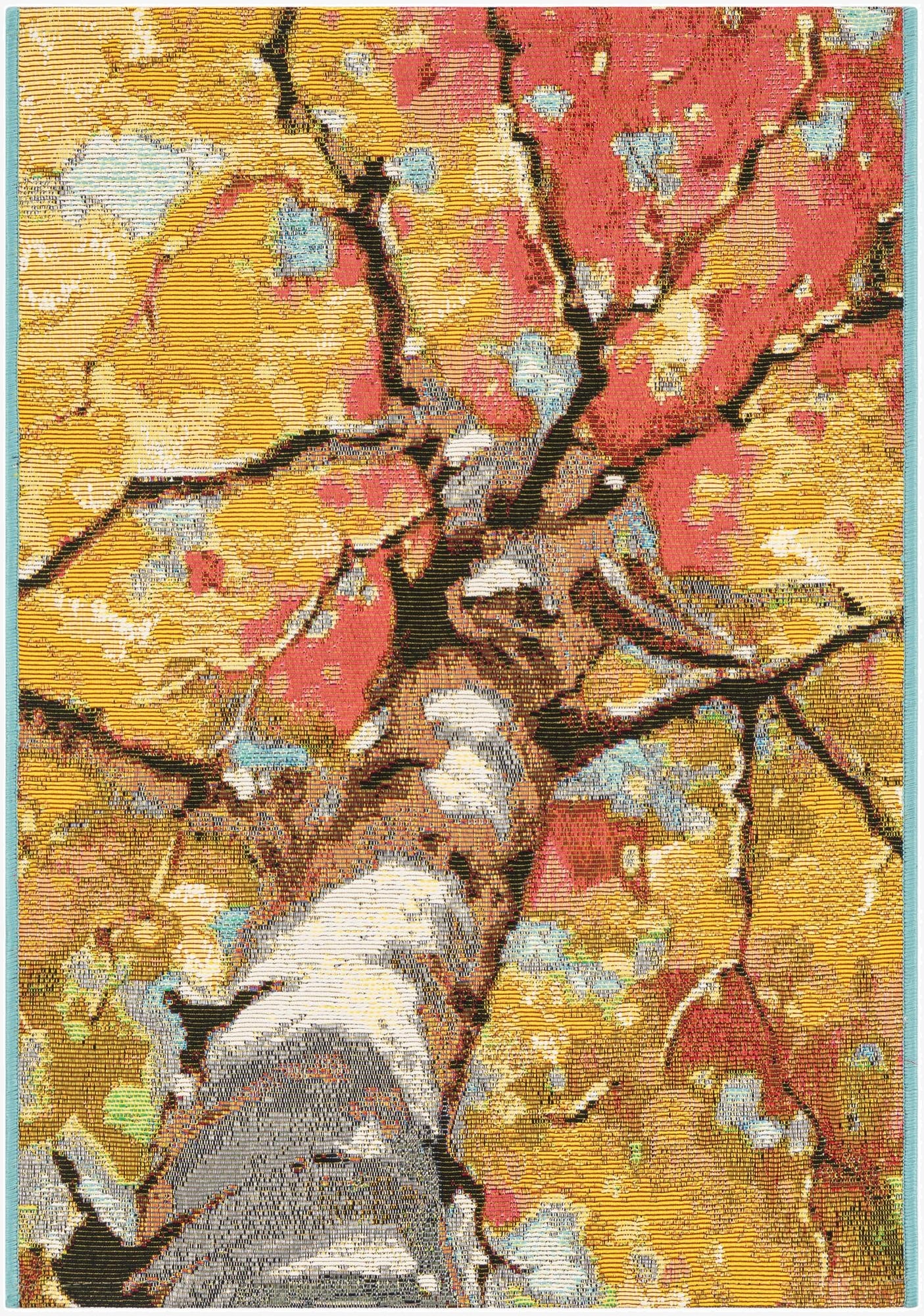  2' x 3' 1  Washable Botanical Indoor / Outdoor Rug