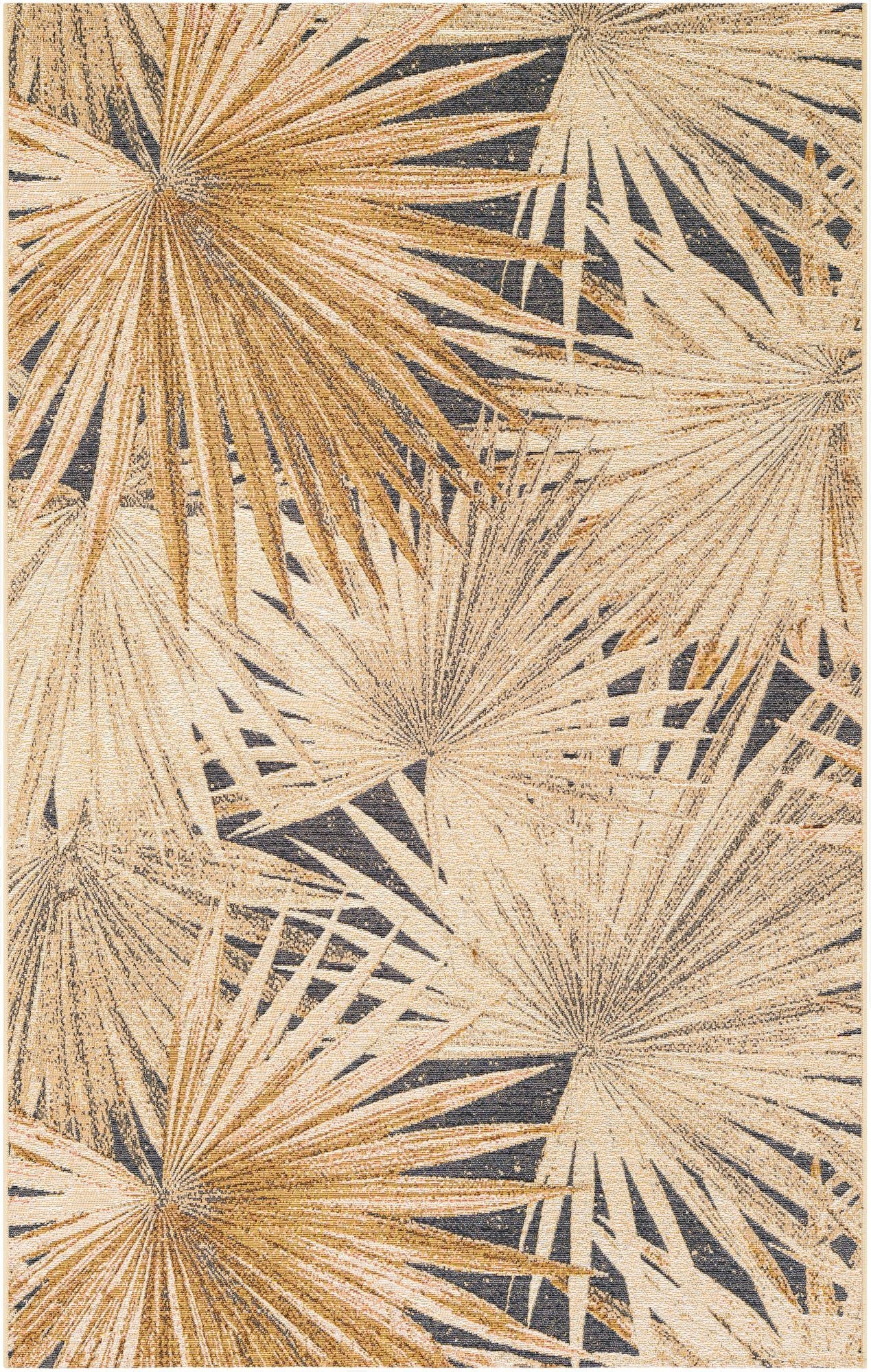  5' x 8'  Washable Botanical Indoor / Outdoor Rug