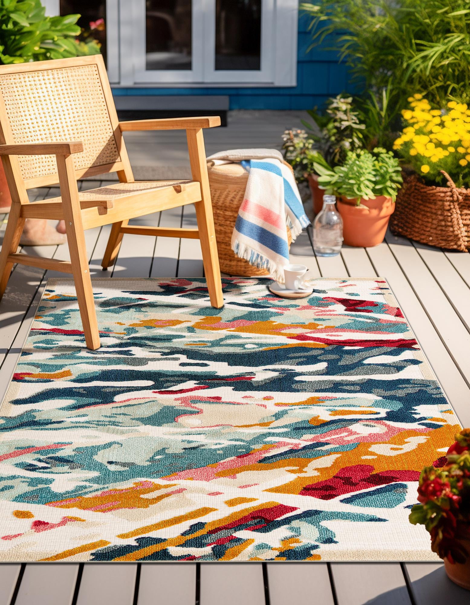 Multicolor 4' x 6' Casablanca Indoor / Outdoor Rug | Rugs.com