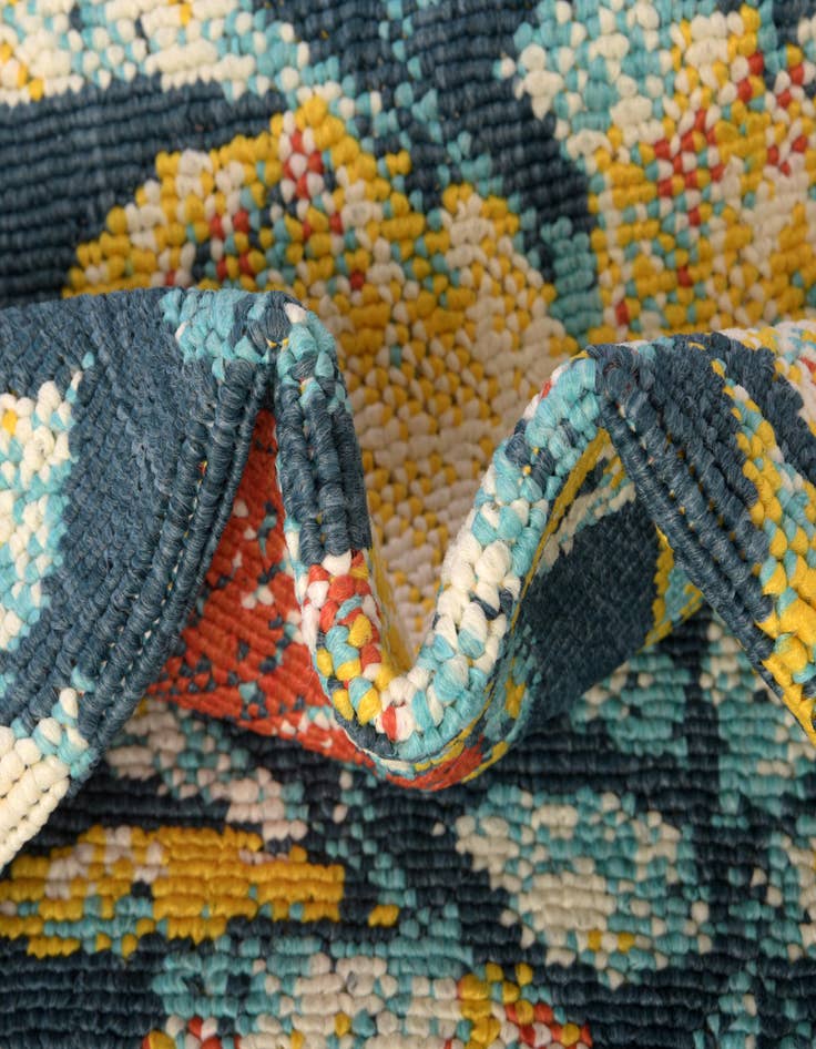 Detail image of  7' 10 x 10'  Washable Coastal Indoor / Outdoor Rug