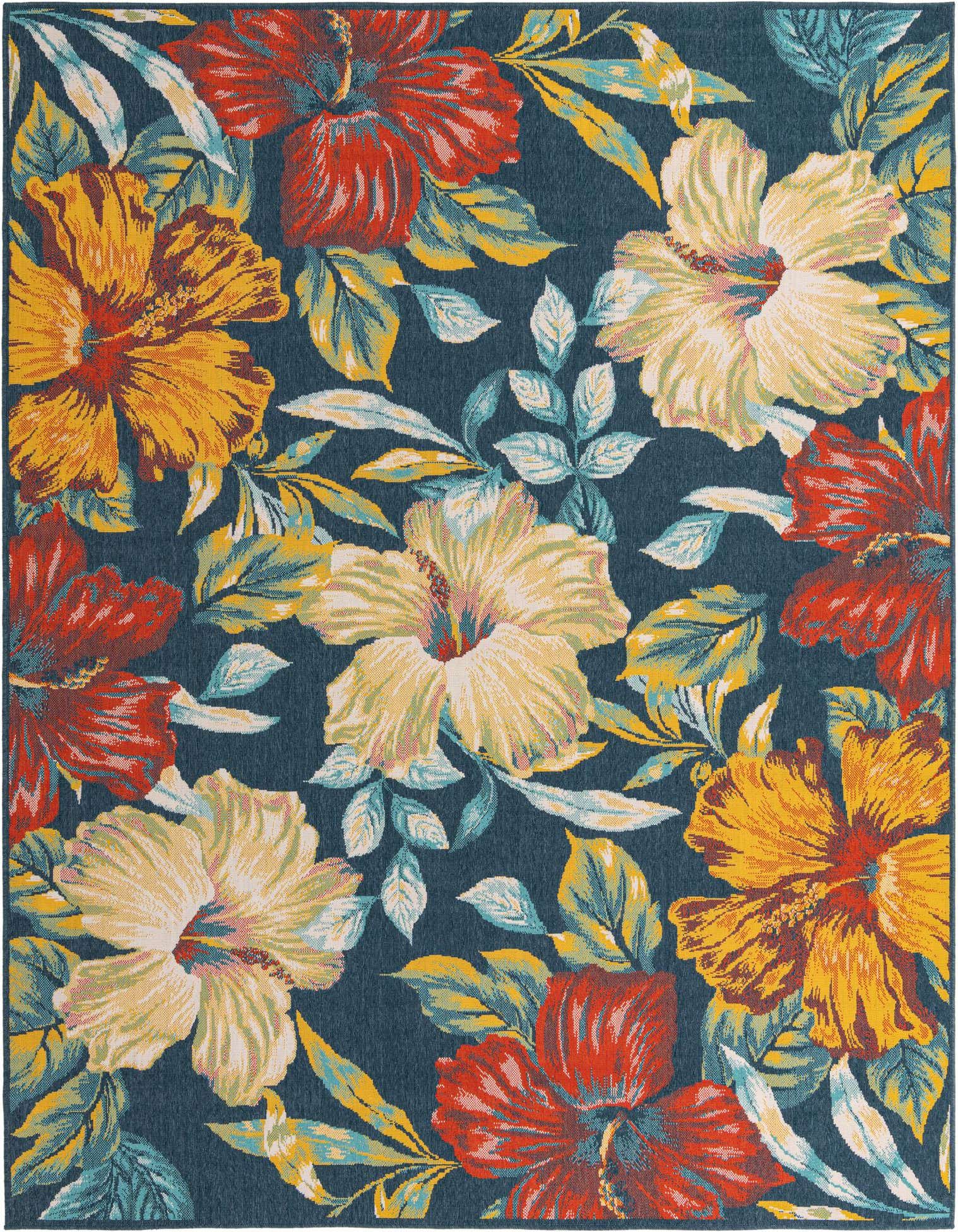 Primary image  9' x 12'  Washable Coastal Indoor / Outdoor Rug