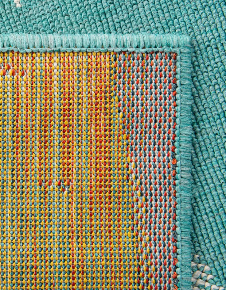 Detail image of  7' 10 x 10'  Washable Coastal Indoor / Outdoor Rug