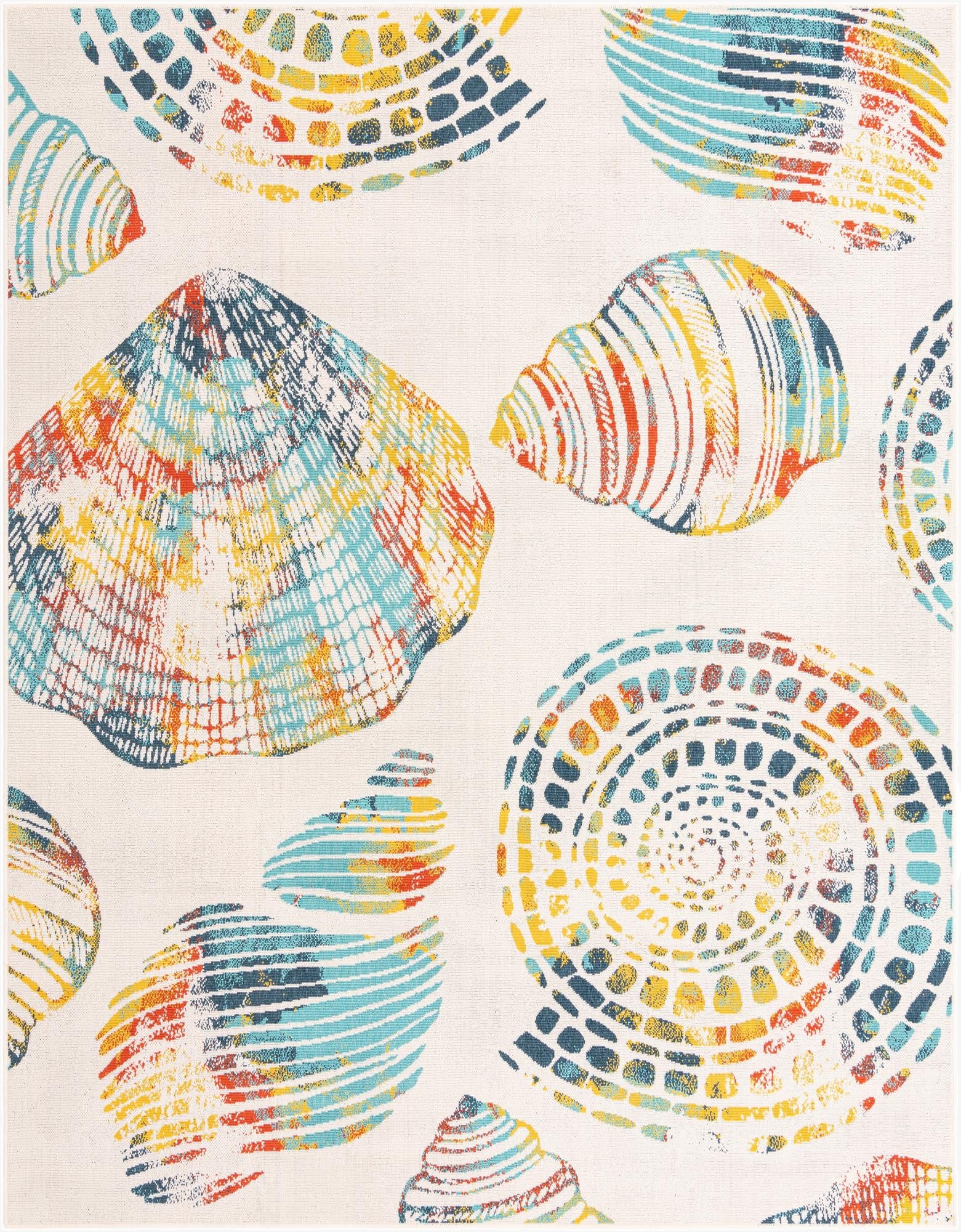  7' 10 x 10'  Washable Coastal Indoor / Outdoor Rug