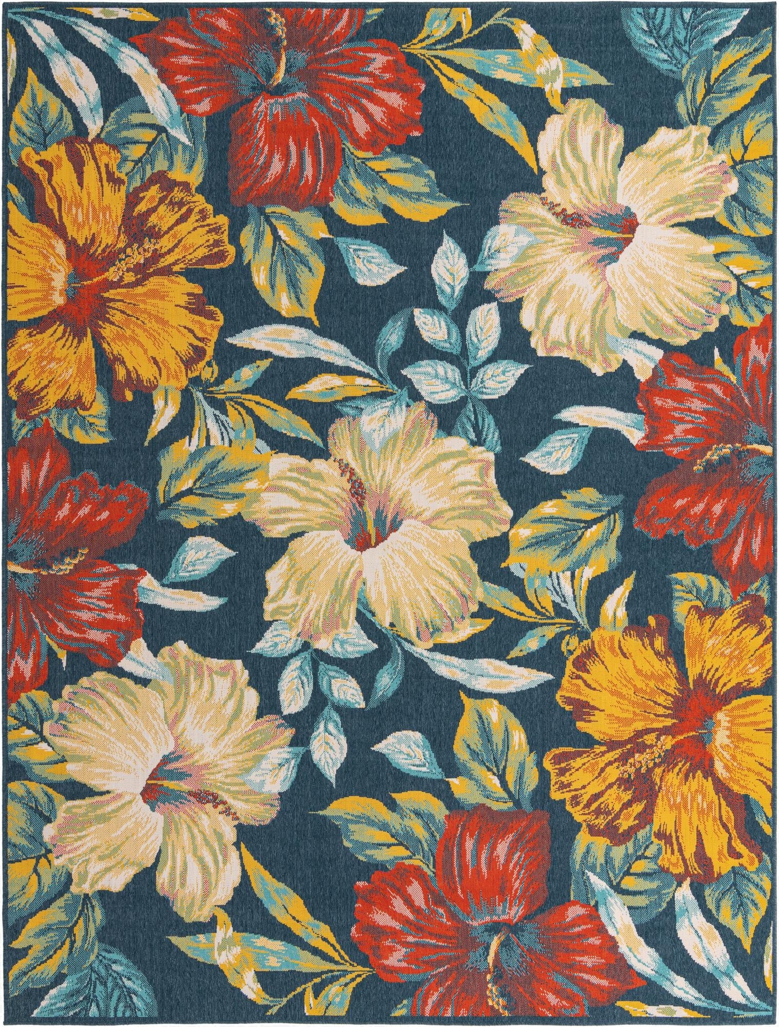  9' x 12'  Washable Coastal Indoor / Outdoor Rug