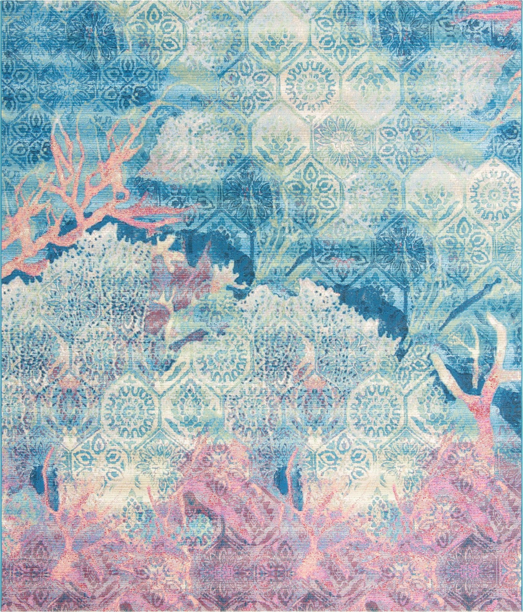  10' x 12'  Washable Coastal Indoor / Outdoor Rug