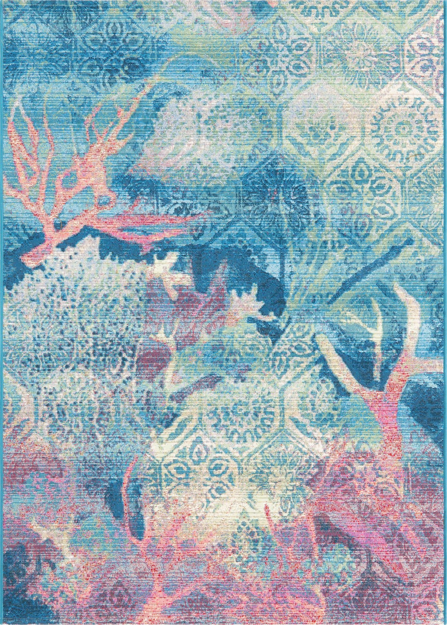  4' x 6'  Washable Coastal Indoor / Outdoor Rug